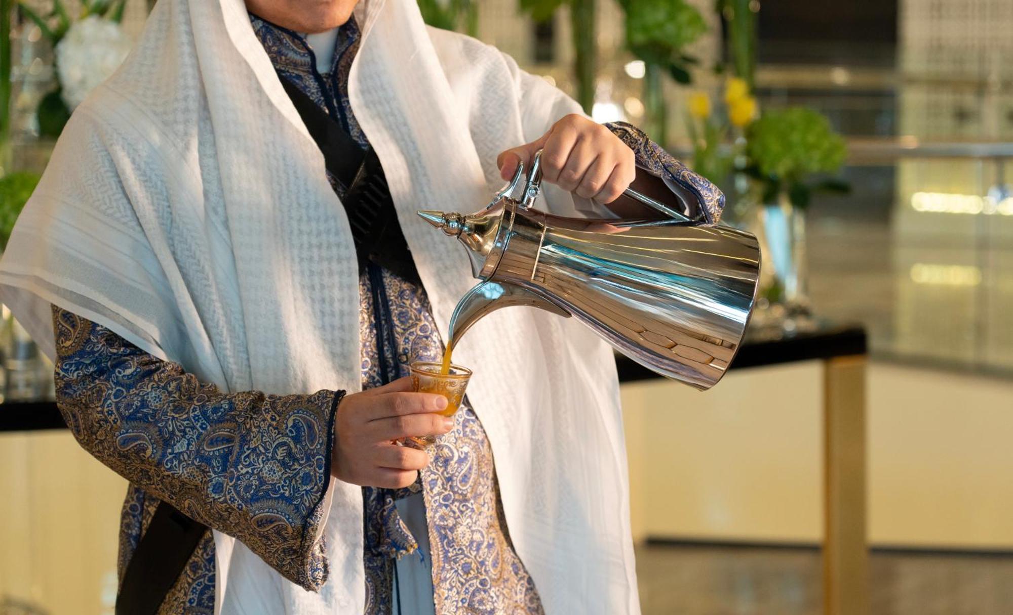 Fairmont Riyadh Exterior photo Arabic coffee being served